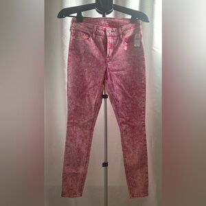 Old Navy Pink Acid Wash Rockstar Super Skinny Jeans